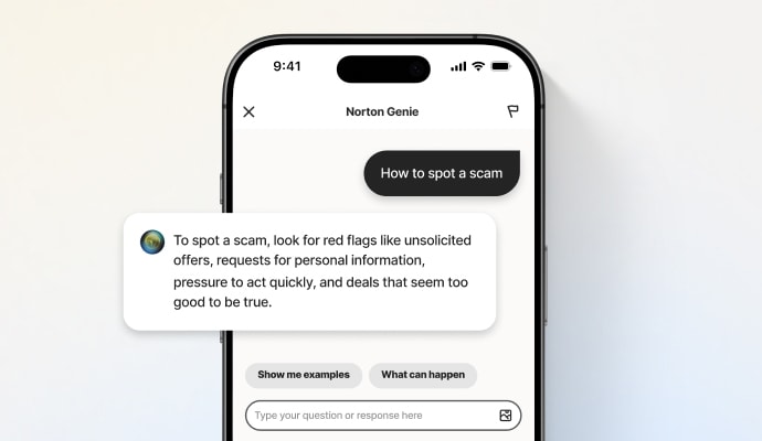 Oparty na SI asystent Norton Genie — zdjęcie produktu Norton Genie
